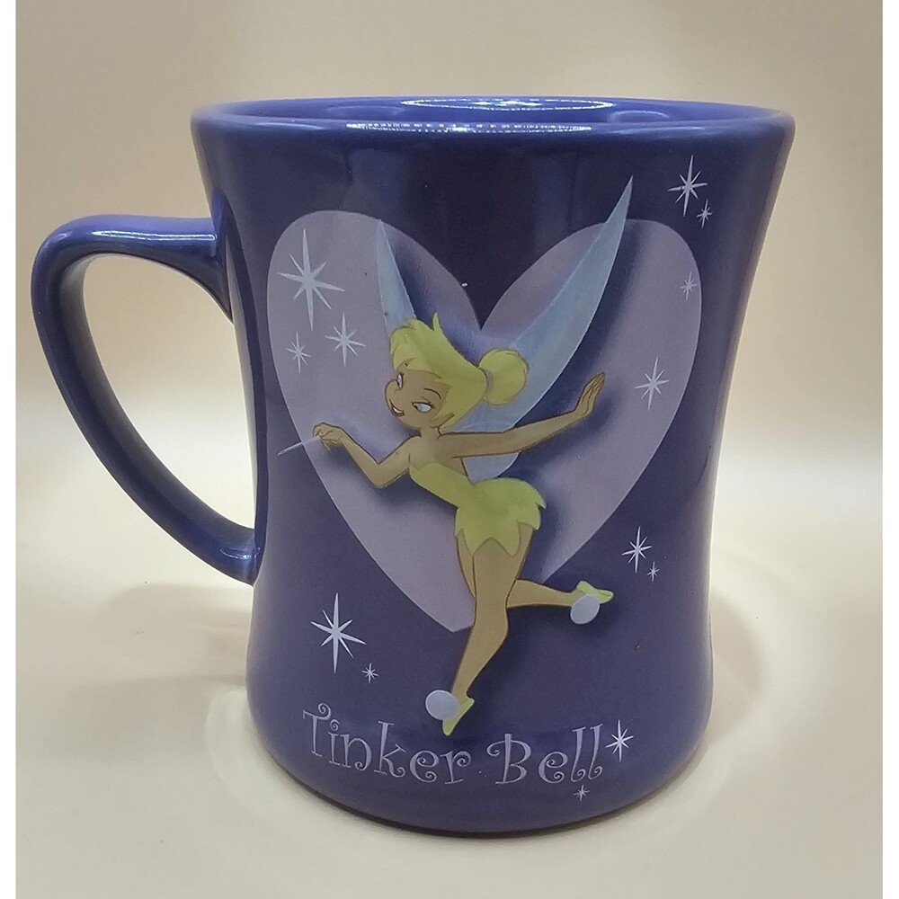 Disney Mug 3D Tinkerbell Purple Fairies 16oz Coffee Tea Cup